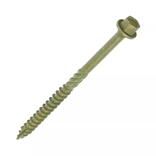 TIMCO HEX SOCKET TIMBER FRAME CONSTRUCTION & LANDSCAPING SCREWS 6.7MM X 100MM 50 PACK - MonkeyTools
