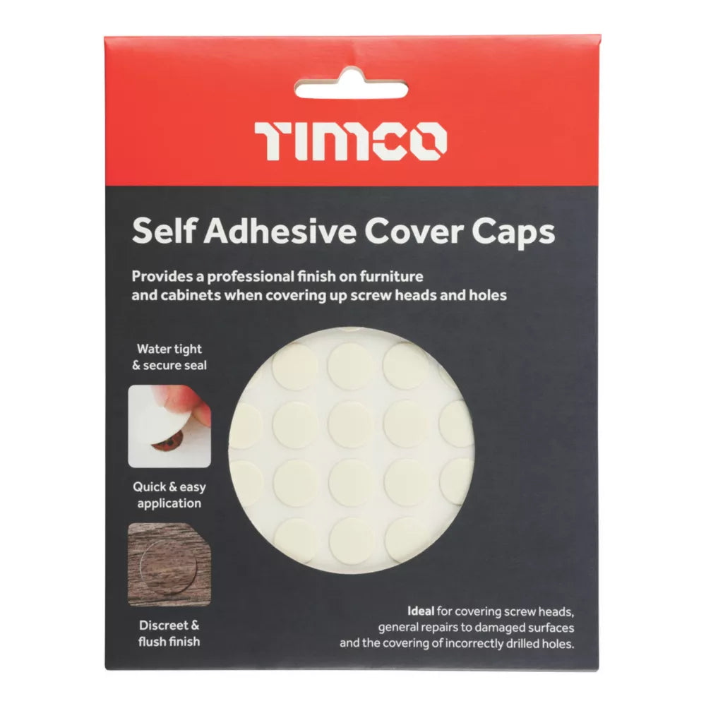 TIMCO SCREW CAPS IVORY 13MM 112 PACK - MonkeyTools