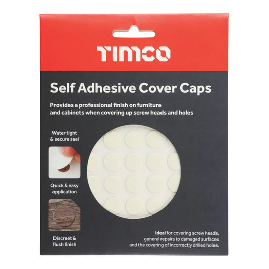 TIMCO SCREW CAPS IVORY 13MM 112 PACK - MonkeyTools