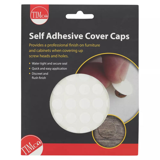 TIMCO SCREW CAPS WHITE MATT 13MM 112 PACK - MonkeyTools