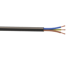 TIME 3183Y BLACK 3-CORE 1.5MM² FLEXIBLE CABLE 50M DRUM