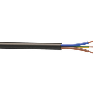 TIME 3183Y BLACK 3-CORE 1.5MM² FLEXIBLE CABLE 50M DRUM - MonkeyTools