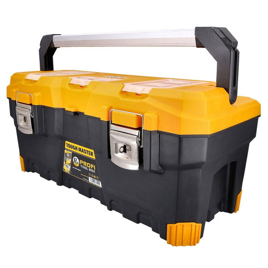 TOUGH MASTER® Tool Box Toolbox 26" plastic lockable with tool tote tray - MonkeyTools