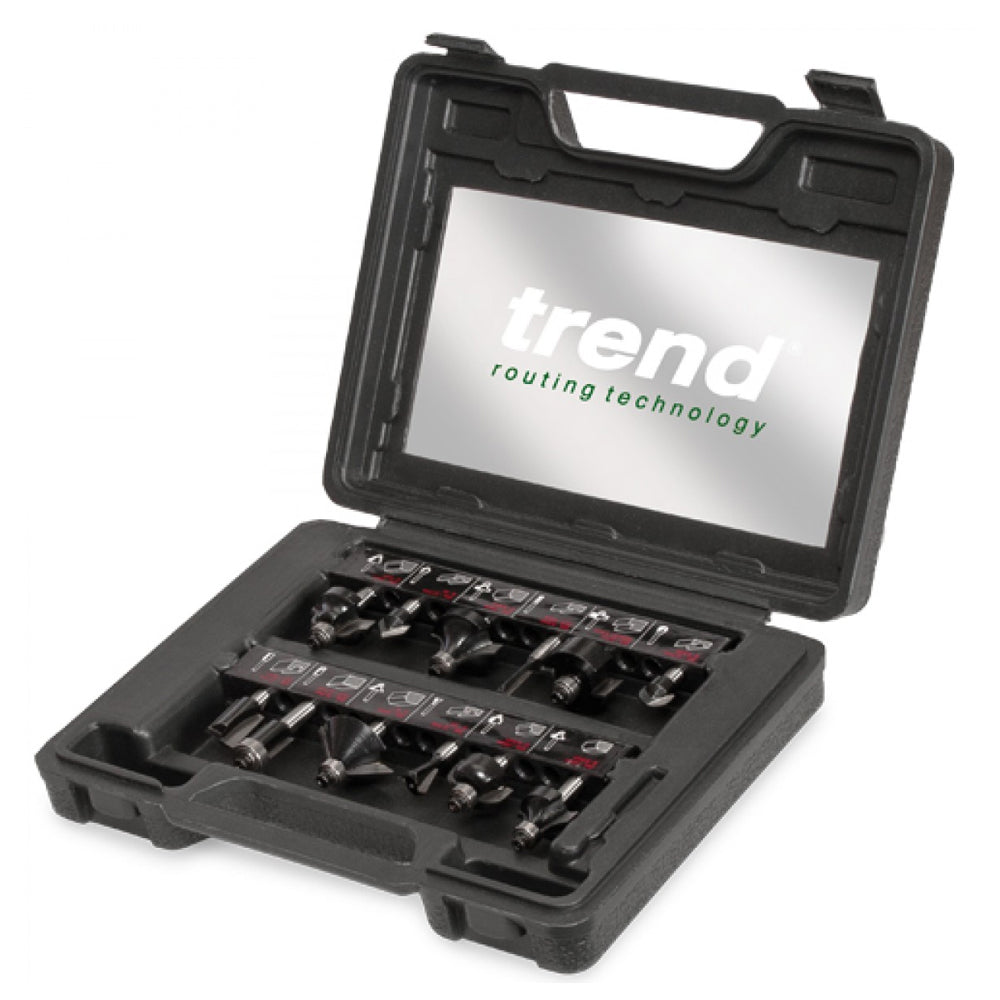 Trend 1/4" Router Cutter Set 12 Piece SET/SS8X1/4TC - MonkeyTools