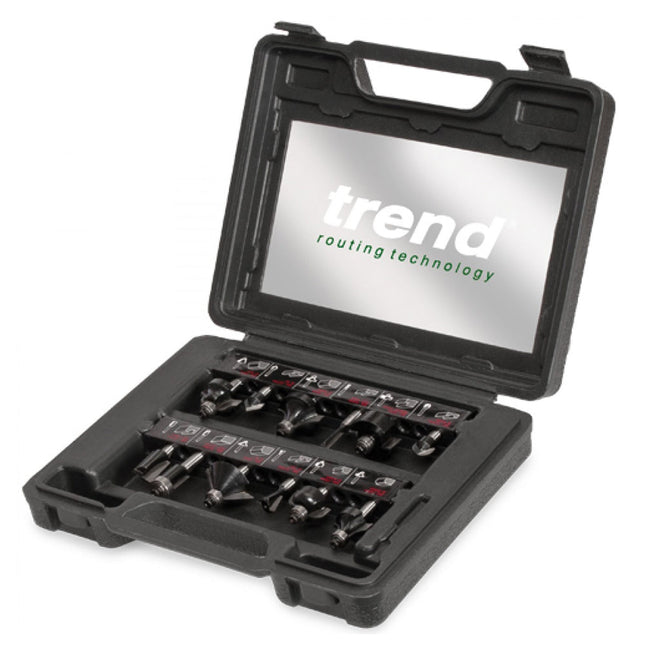 Trend 1/4" Router Cutter Set 12 Piece SET/SS8X1/4TC - MonkeyTools
