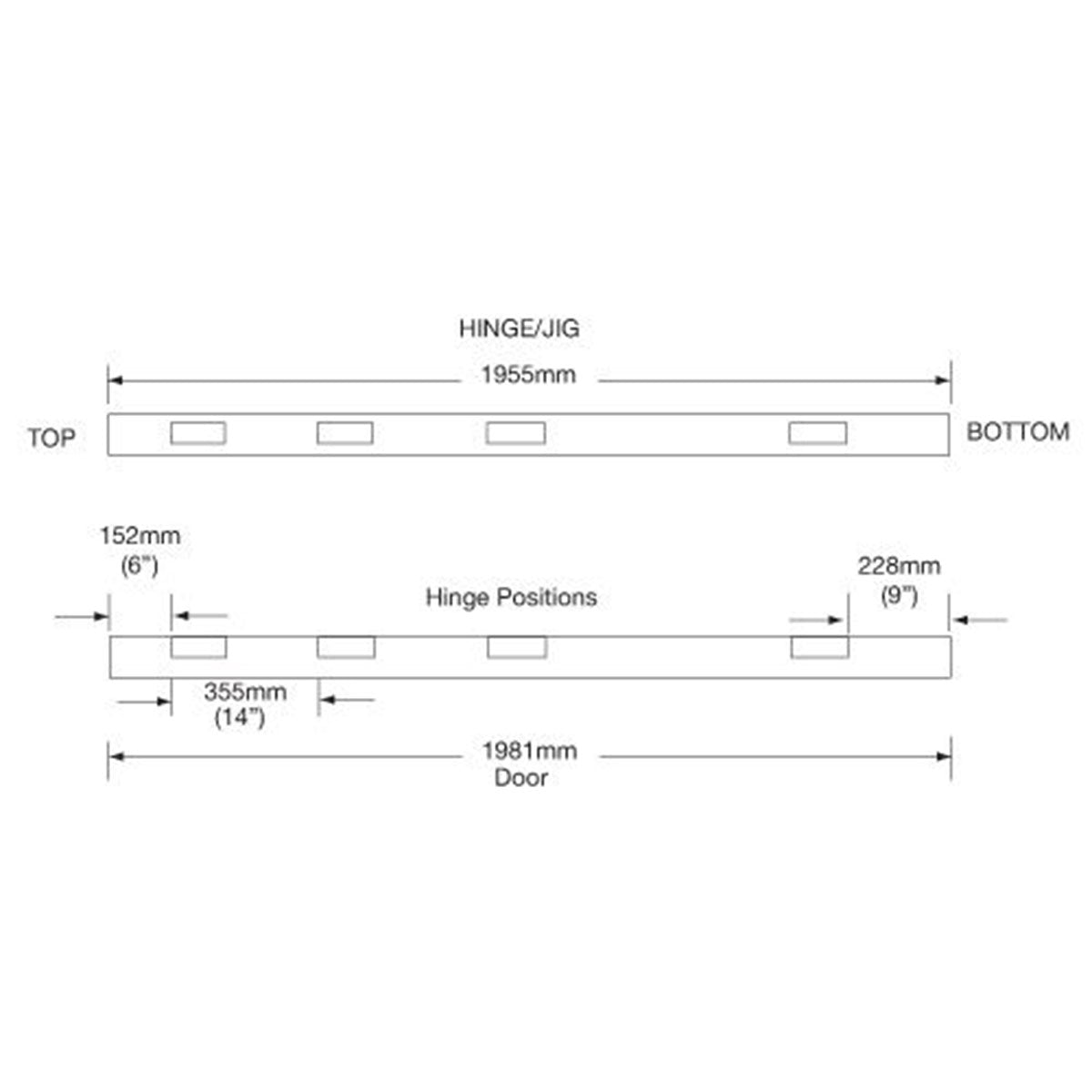 Trend Hinge Recessing Jig Single Piece HINGE/JIG - MonkeyTools