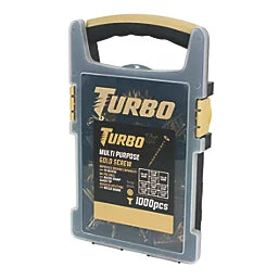 TURBO TX TX DOUBLE-COUNTERSUNK MULTI-PURPOSE SCREW GRAB PACK 1000 PIECES - MonkeyTools