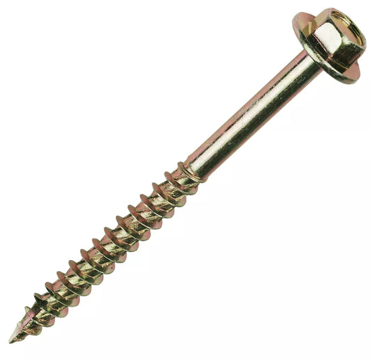 TURBOCOACH HEX FLANGE SELF-DRILLING COACH SCREWS M6 X 50MM 100 PACK - MonkeyTools