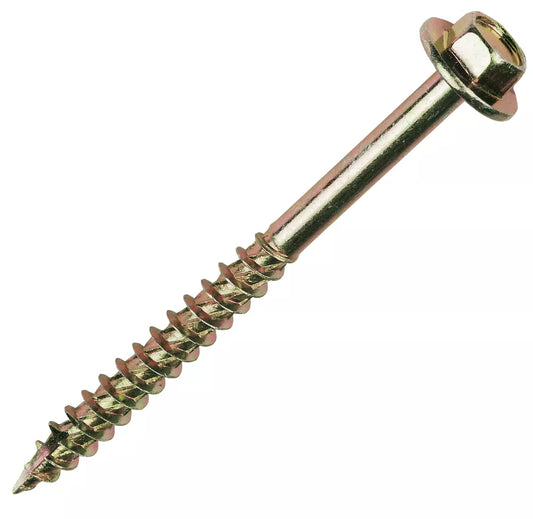 TURBOCOACH HEX FLANGE SELF-DRILLING COACH SCREWS M8 X 100MM 50 PACK - MonkeyTools
