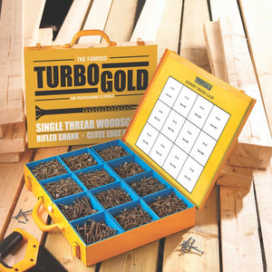 TURBOGOLD PZ DOUBLE-COUNTERSUNK WOODSCREWS EXPERT TRADE CASE 2800 PCS - MonkeyTools