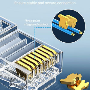 UGREEN RJ45 Connector, 50 Pack Cat5e/Cat5 Ethernet Modular RJ45 Plugs, Gold Plated Crimp LAN Network End Plugs for Ethernet Cable - MonkeyTools