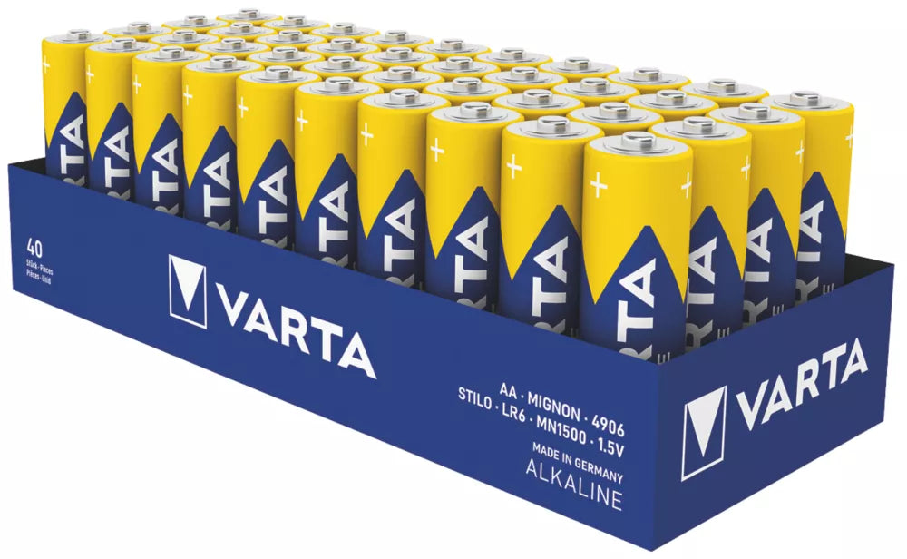 VARTA LONGLIFE POWER AA ALKALINE BATTERIES 40 PACK - MonkeyTools