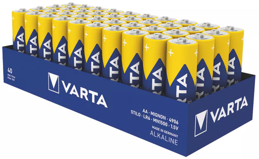 VARTA LONGLIFE POWER AA ALKALINE BATTERIES 40 PACK - MonkeyTools