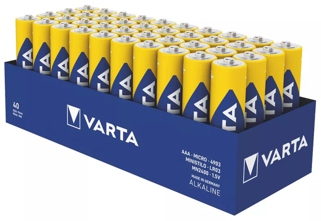 VARTA LONGLIFE POWER AAA ALKALINE BATTERIES 40 PACK - MonkeyTools
