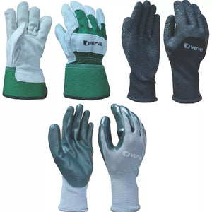 VERVE GARDENING GLOVES SET L 3 PAIRS - MonkeyTools