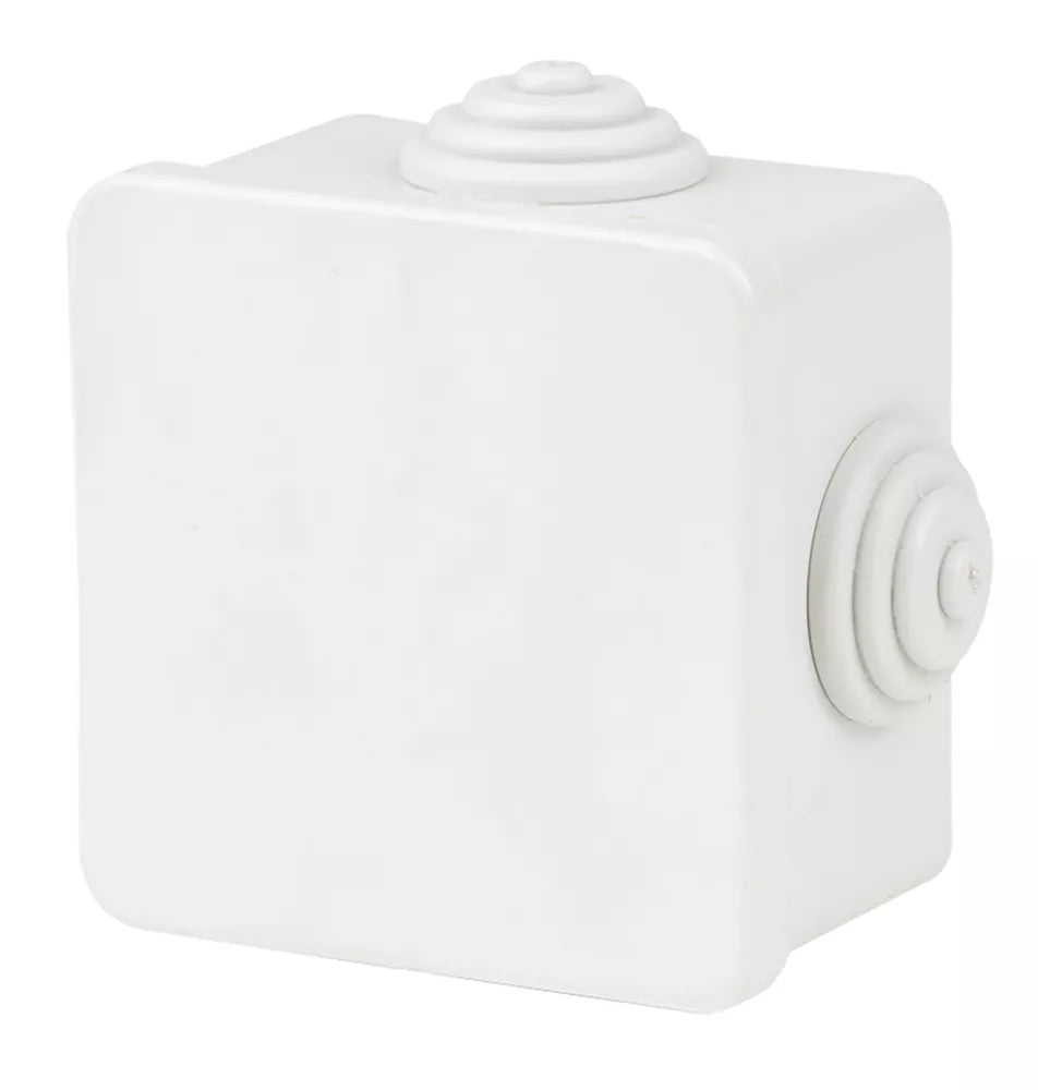 VIMARK 4-ENTRY SQUARE JUNCTION BOX WITH KNOCKOUTS 82MM X 52MM X 82MM - MonkeyTools