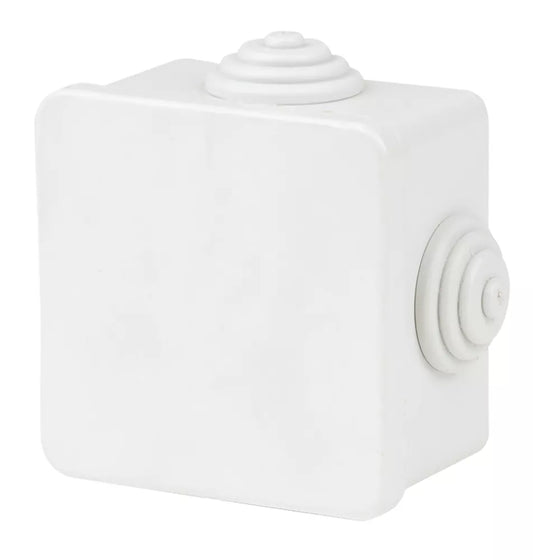 VIMARK 4-ENTRY SQUARE JUNCTION BOX WITH KNOCKOUTS 82MM X 52MM X 82MM - MonkeyTools