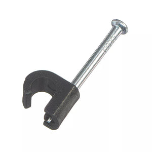 VIMARK BLACK ROUND COAXIAL CABLE CLIP 5-7MM 100 PACK - MonkeyTools