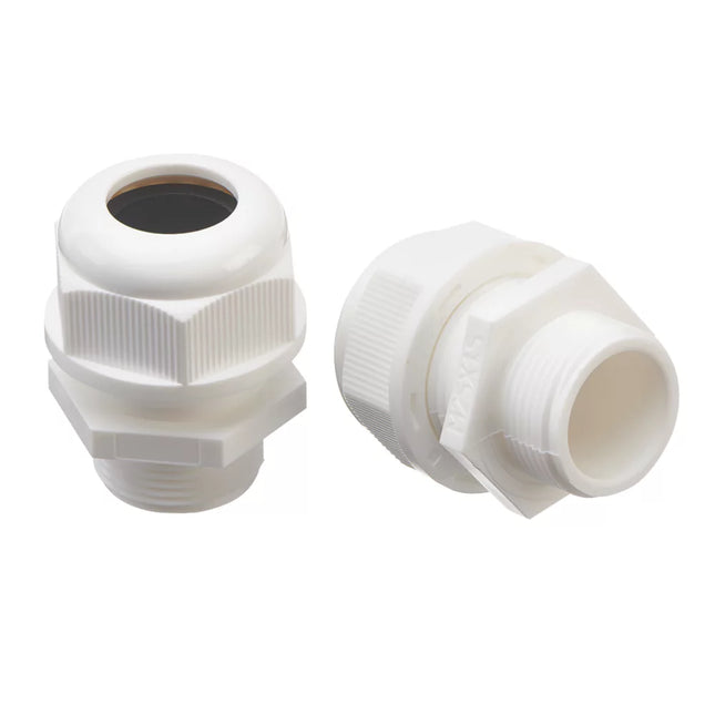VIMARK NYLON MALE COMP GLAND 25MM 2 PACK WHITE - MonkeyTools