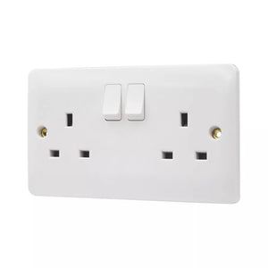 VIMARK PRO 13A 2-GANG SP SWITCHED PLUG SOCKET WHITE - MonkeyTools