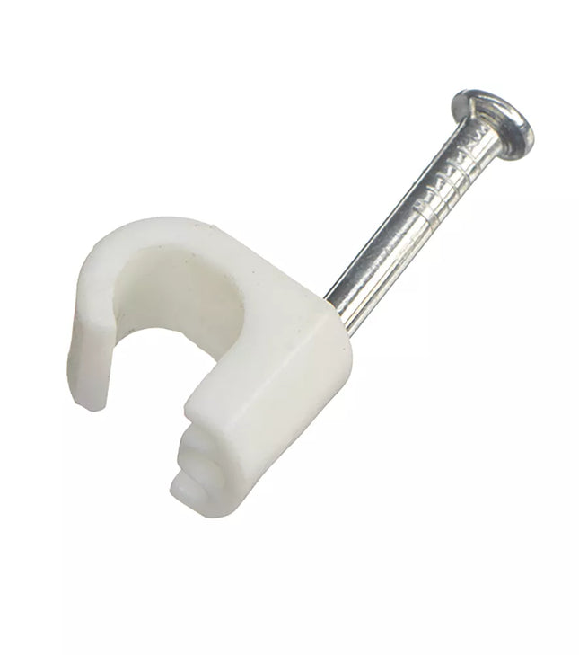 VIMARK WHITE ROUND CABLE CLIPS 7-10MM 100 PACK - MonkeyTools