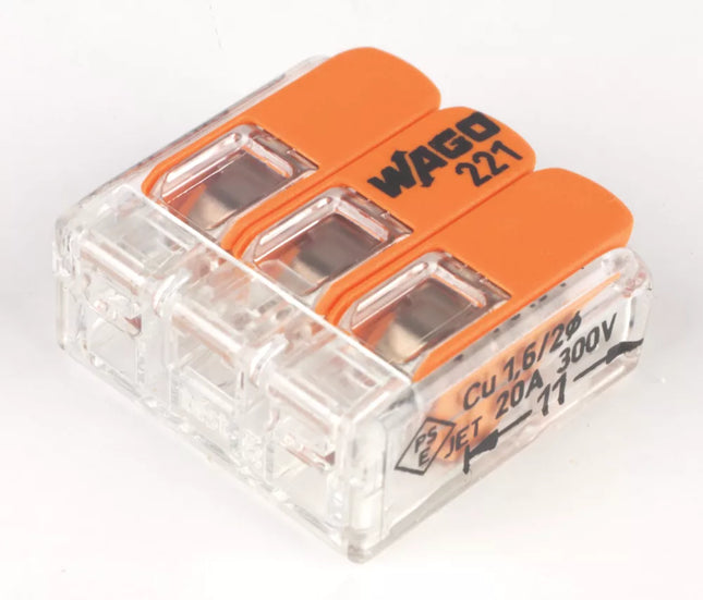 WAGO 32A 3-WAY LEVER CONNECTOR 50 PACK - MonkeyTools