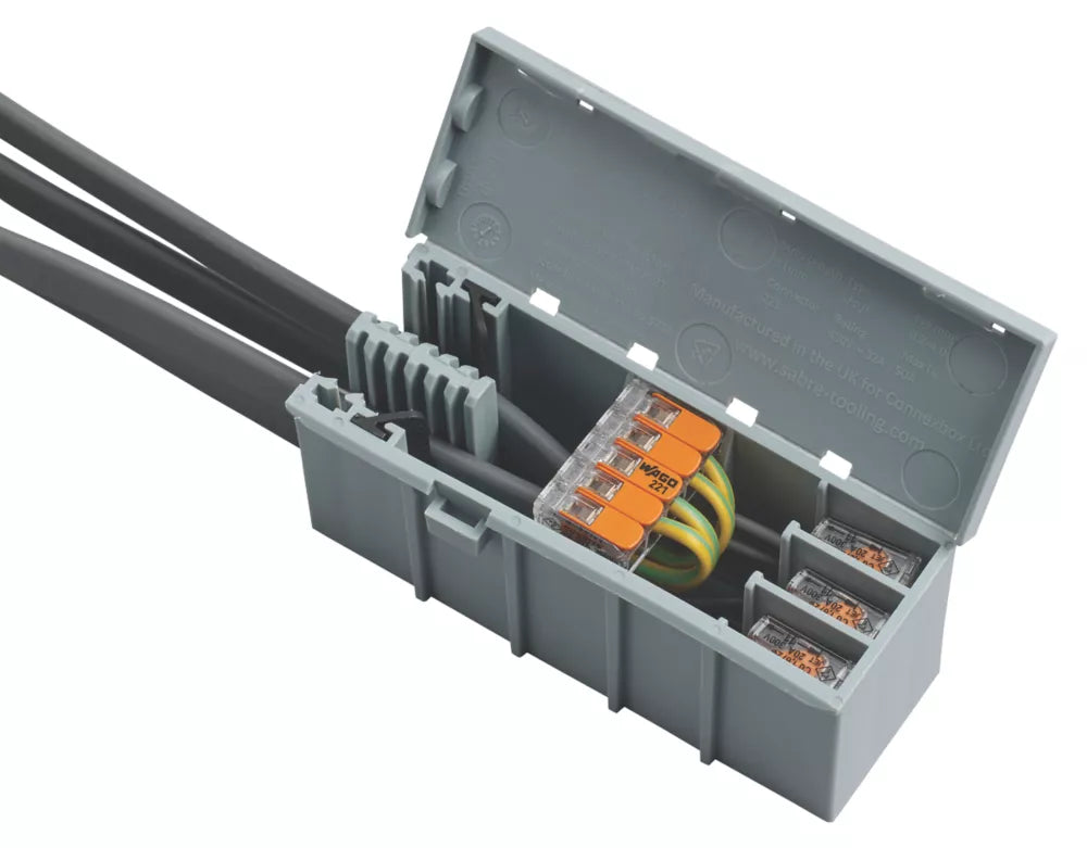 WAGO 32A MULTI-PURPOSE JUNCTION BOX 39 X 39 X 44MM GREY - MonkeyTools