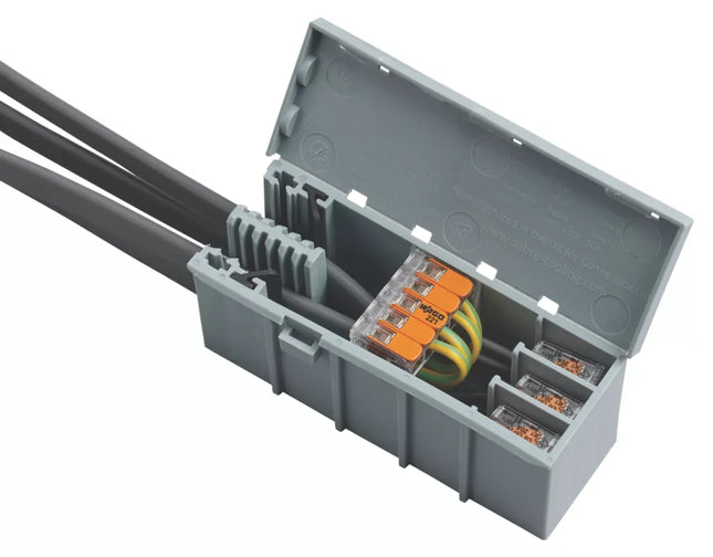 WAGO 32A MULTI-PURPOSE JUNCTION BOX 39 X 39 X 44MM GREY - MonkeyTools
