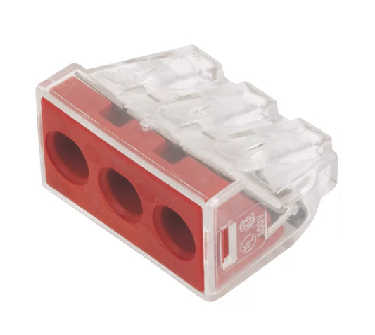 WAGO 41A 3-WAY PUSH-WIRE CONNECTOR 50 PACK - MonkeyTools