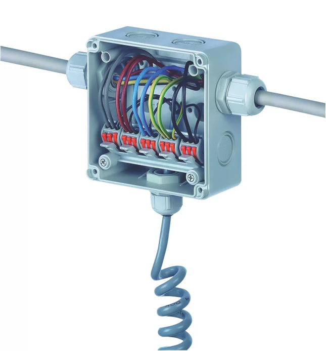 WAGO ABOX 221 IP65 32A 5-TERMINAL WEATHERPROOF OUTDOOR JUNCTION BOX 110MM X 110MM X 67MM - MonkeyTools