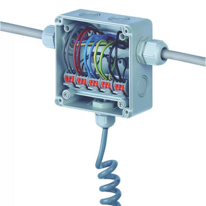 WAGO ABOX 221 IP65 32A 5-TERMINAL WEATHERPROOF OUTDOOR JUNCTION BOX 110MM X 110MM X 67MM - MonkeyTools