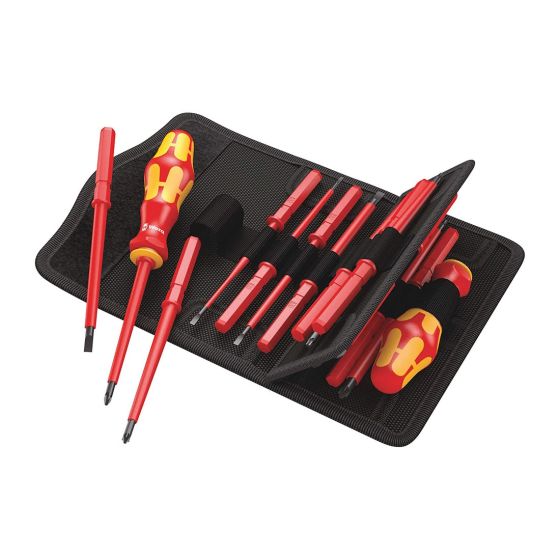 WERA 60I+IS/62I/65I/67I/17 KRAFTFORM VDE KOMPAKT INTERCHANGEABLE SCREWDRIVER X17 PC SET - MonkeyTools
