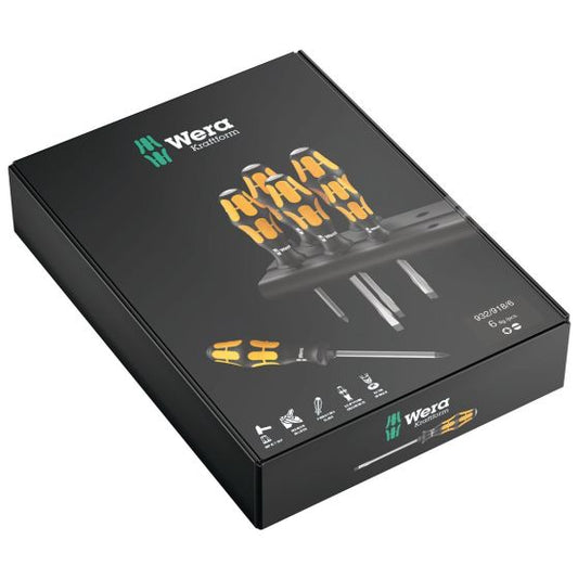 WERA 932/918/6 KRAFTFORM PLUS CHISELDRIVER HEAVY DUTY SCREWDRIVER X6 PC SET - MonkeyTools