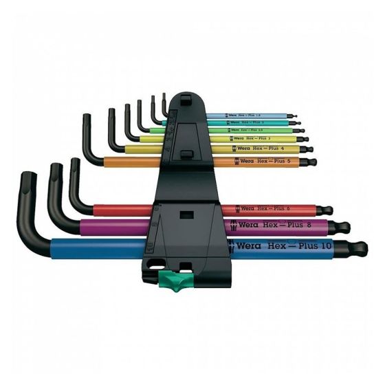 WERA 950/9 1.5-10MM HEX-PLUS MULTICOLOUR L-KEY X9 PC SET - MonkeyTools