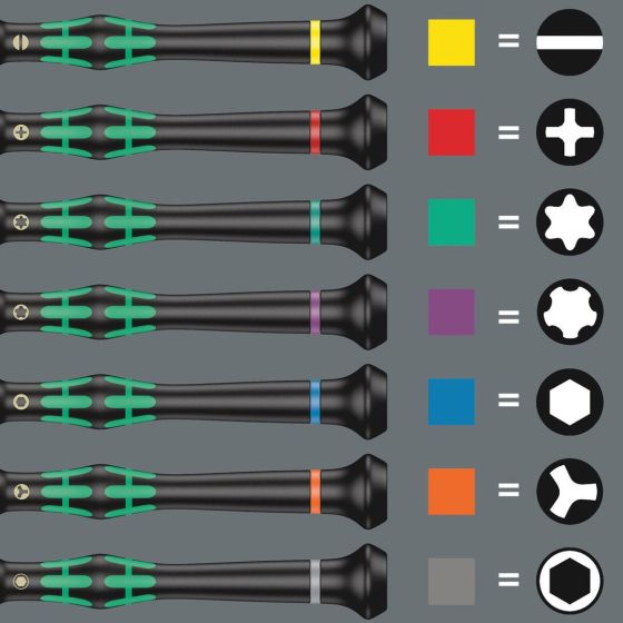 WERA KRAFTFORM 2035/6 MICRO SCREWDRIVER SET SLOTTED / PHILLIPS X6 PCS 118152 - MonkeyTools