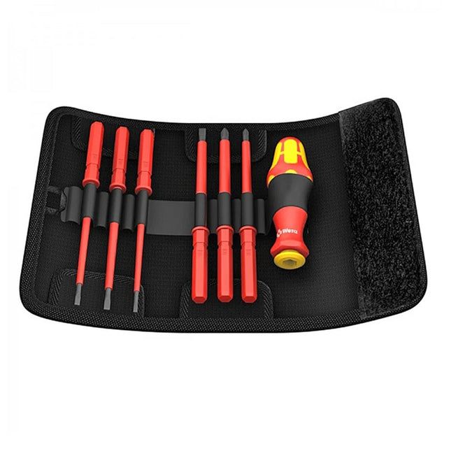 Wera WER003470 Kraftform VDE Slot & phillips Kompakt Interchangeable Screwdriver Set of 7 Piece - MonkeyTools