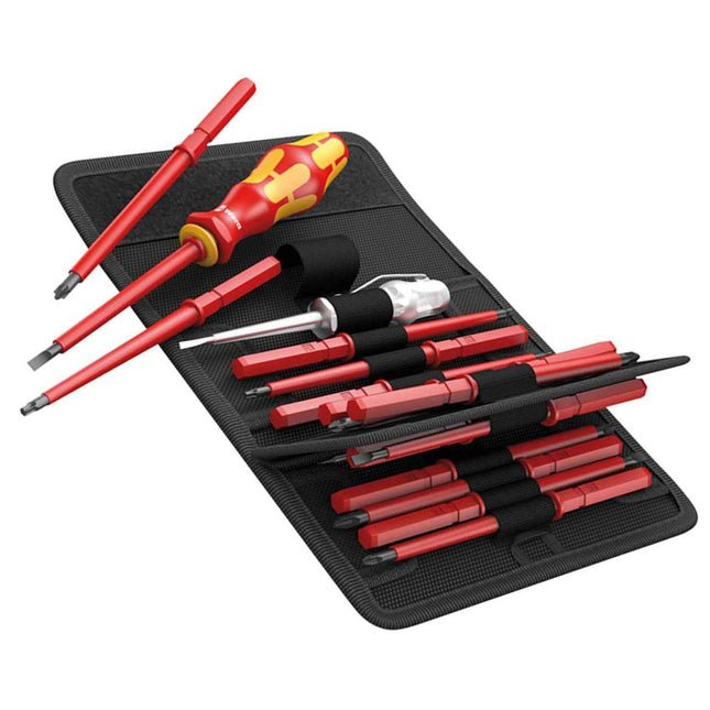 Wera WER003474 Kraftform VDE Kompakt Interchangeable Screwdriver Set of 16 Piece - MonkeyTools