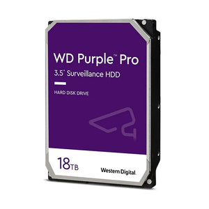 WD WD181PURP Purple Pro 18TB SATA Hard Drive for Surveillance w/ 7200RPM 6Gb/s 512MB Cache - MonkeyTools