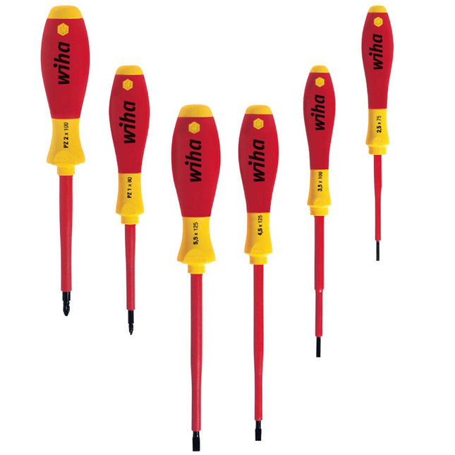 Wiha Slotted Pozi Screwdriver Set Of 6 Piece WHA-25477 - MonkeyTools