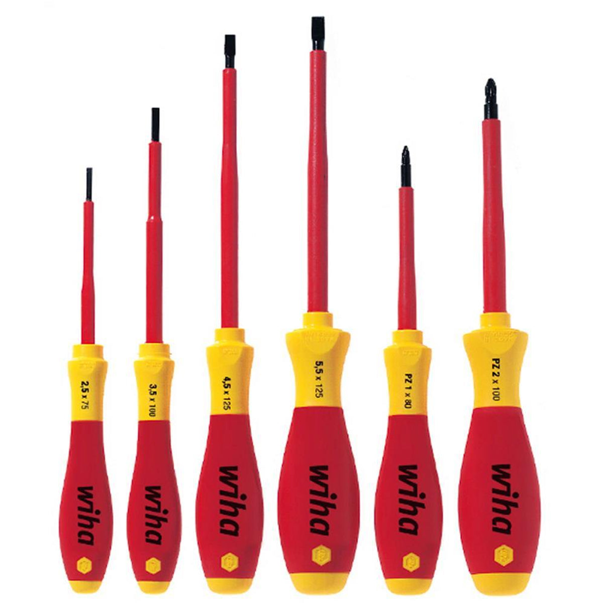 Wiha Slotted Pozi Screwdriver Set Of 6 Piece WHA-25477 - MonkeyTools
