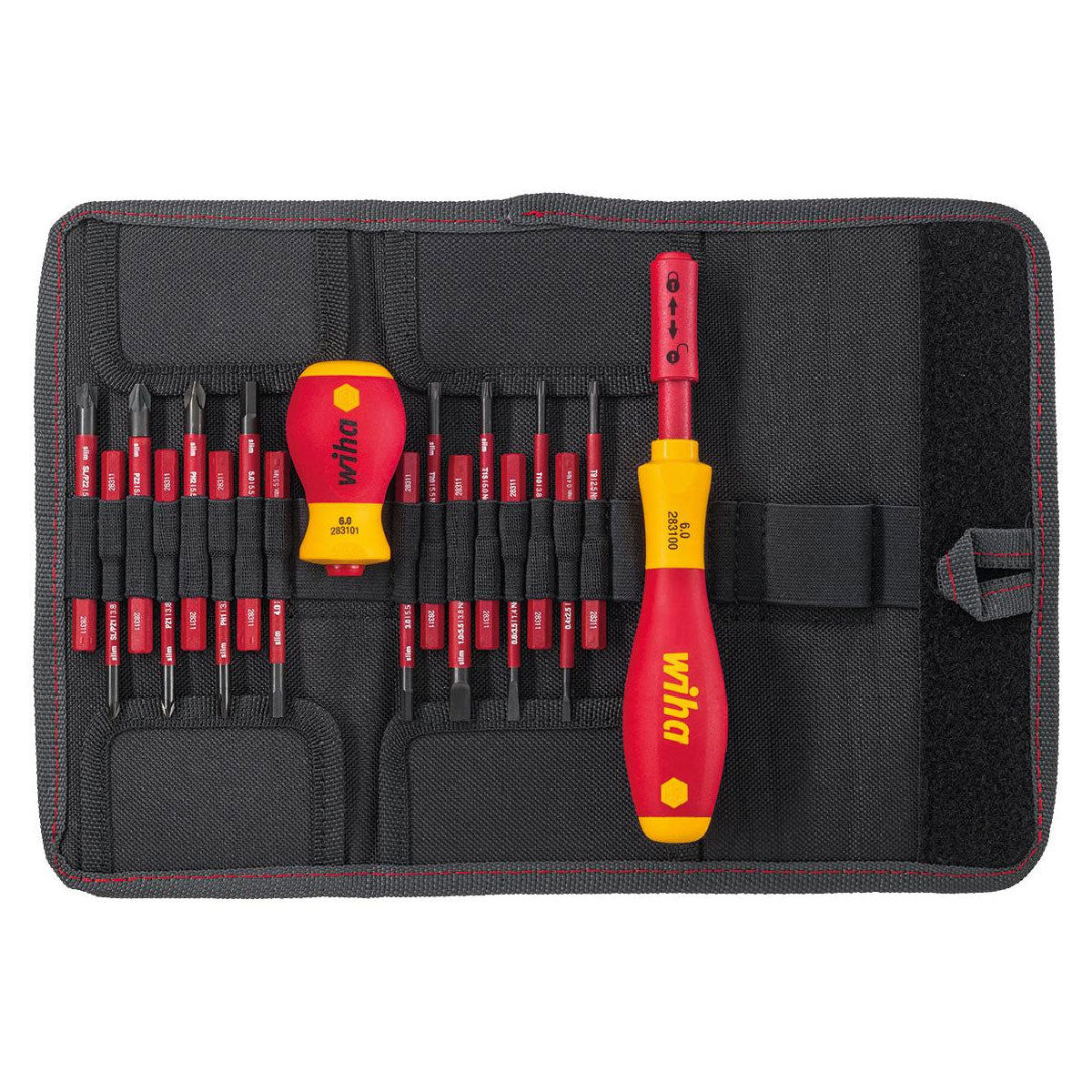 Wiha WHA-41231 SoftFinish Electric SlimVario Screwdriver Set of 19 Piece - MonkeyTools