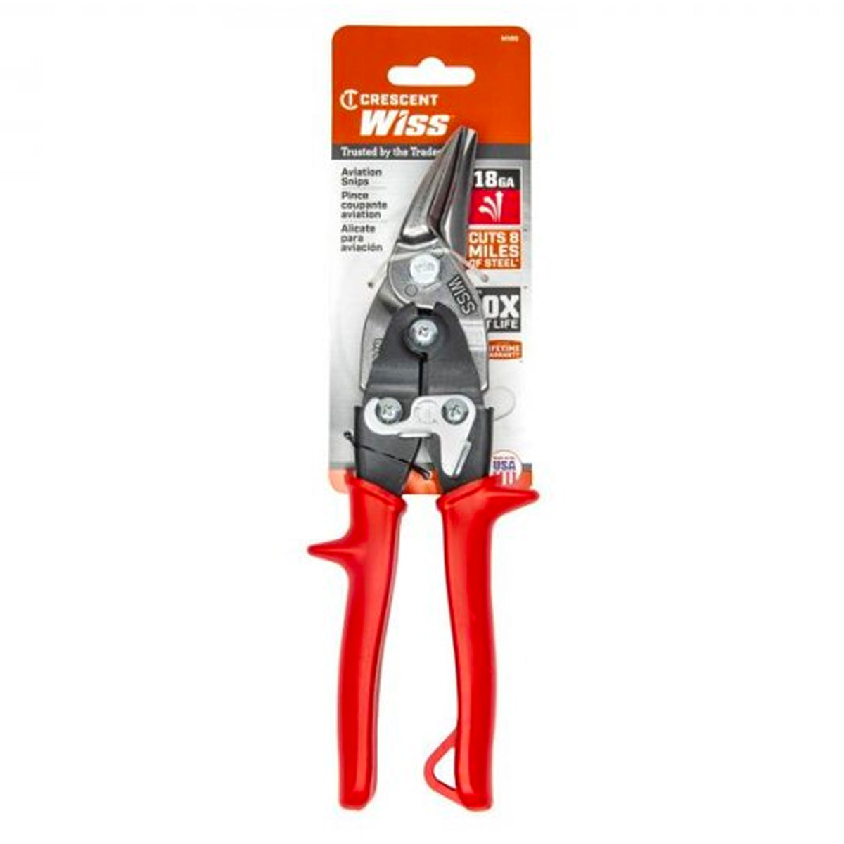 Wiss M-1R Metalmaster Compound Snips Left Hand/Straight Cutting 248mm WISM1R - MonkeyTools