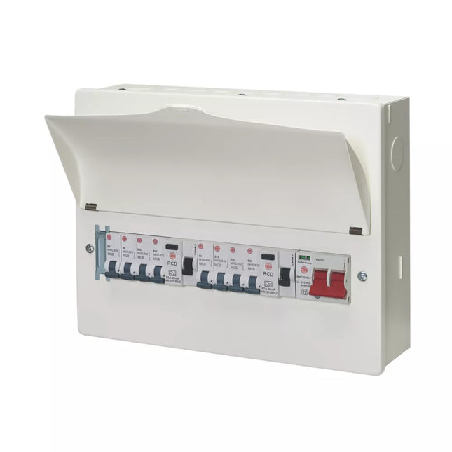 WYLEX 16-MODULE 9-WAY POPULATED HIGH INTEGRITY DUAL RCD CONSUMER UNIT WITH SPD - MonkeyTools