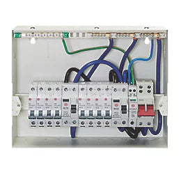 WYLEX 16-MODULE 9-WAY POPULATED HIGH INTEGRITY DUAL RCD CONSUMER UNIT WITH SPD - MonkeyTools