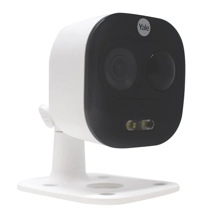 YALE ALL-IN-ONE MAINS-POWERED WHITE WIRELESS 1080P INDOOR & OUTDOOR SQUARE WI-FI CAMERA - MonkeyTools