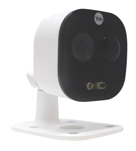 YALE ALL-IN-ONE MAINS-POWERED WHITE WIRELESS 1080P INDOOR & OUTDOOR SQUARE WI-FI CAMERA - MonkeyTools